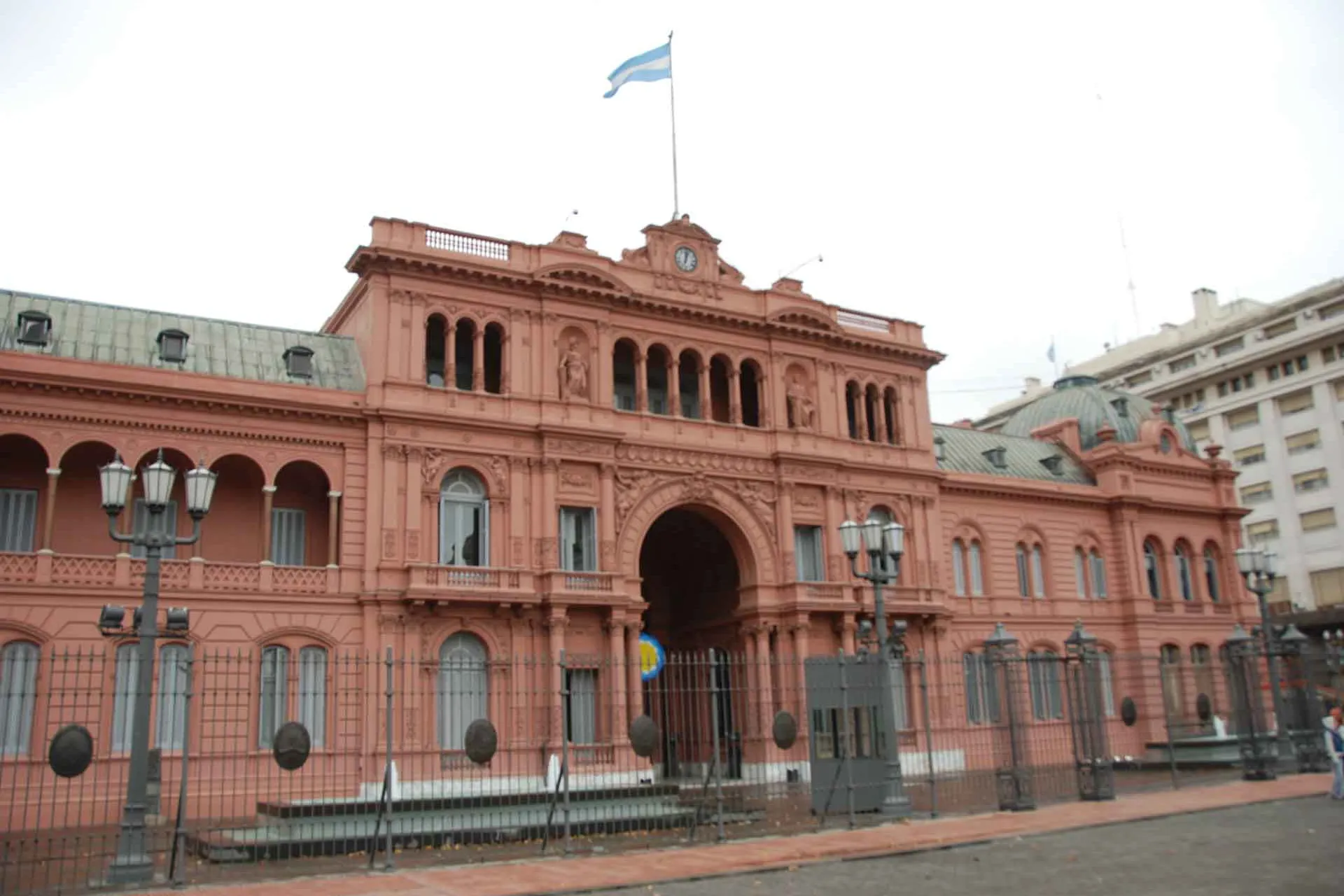 La Casa Rosada, pałac prezydencki w Buenos Aires, gdzie Eva Perón wygłaszała przemówienia z centralnego balkonu