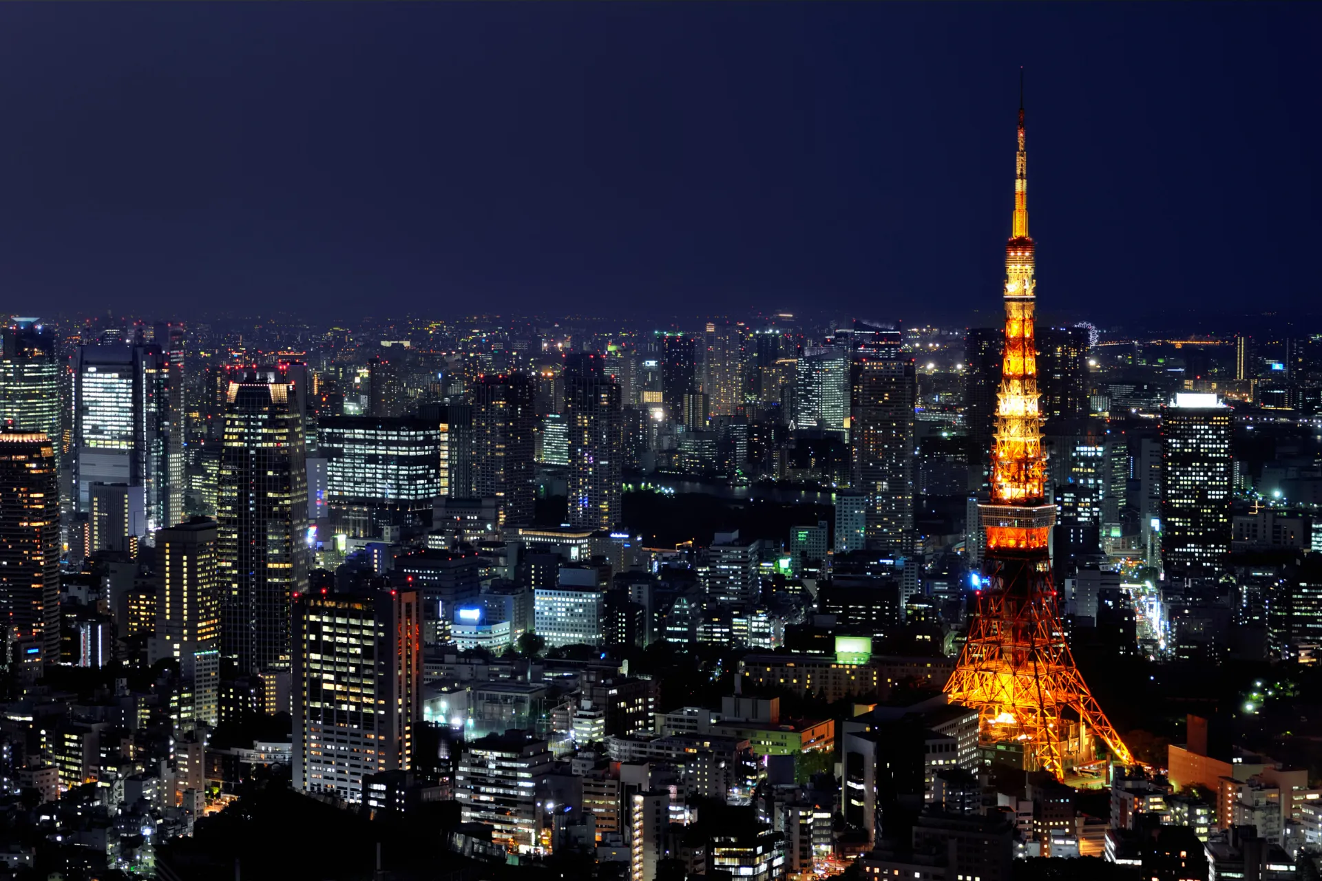 Tokio nocą z Tokyo Tower (333 metry) Tokio nocą z Tokyo Tower (333 metry)