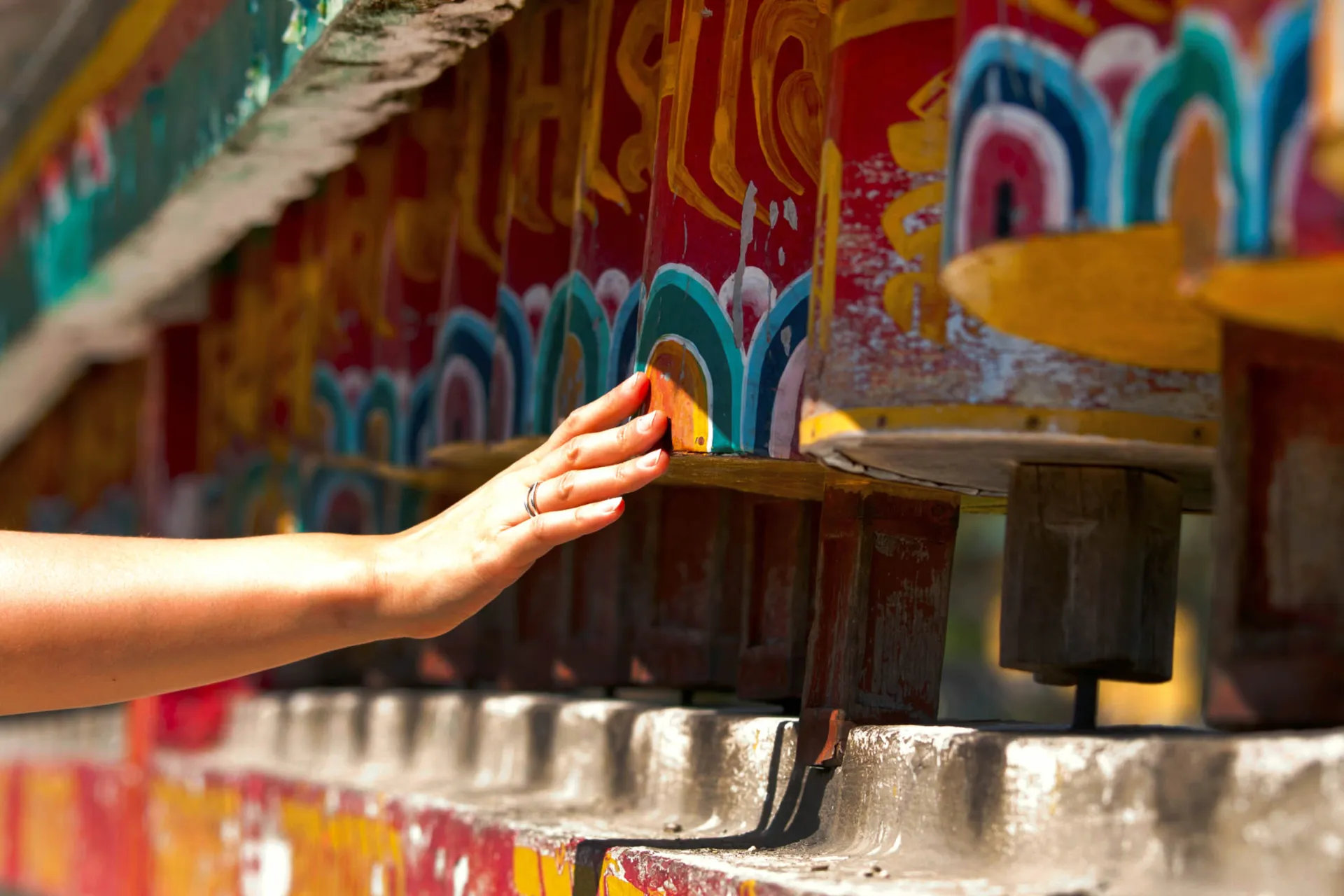 Młynki modlitewne w Sikkimie Młynki modlitewne w Sikkimie