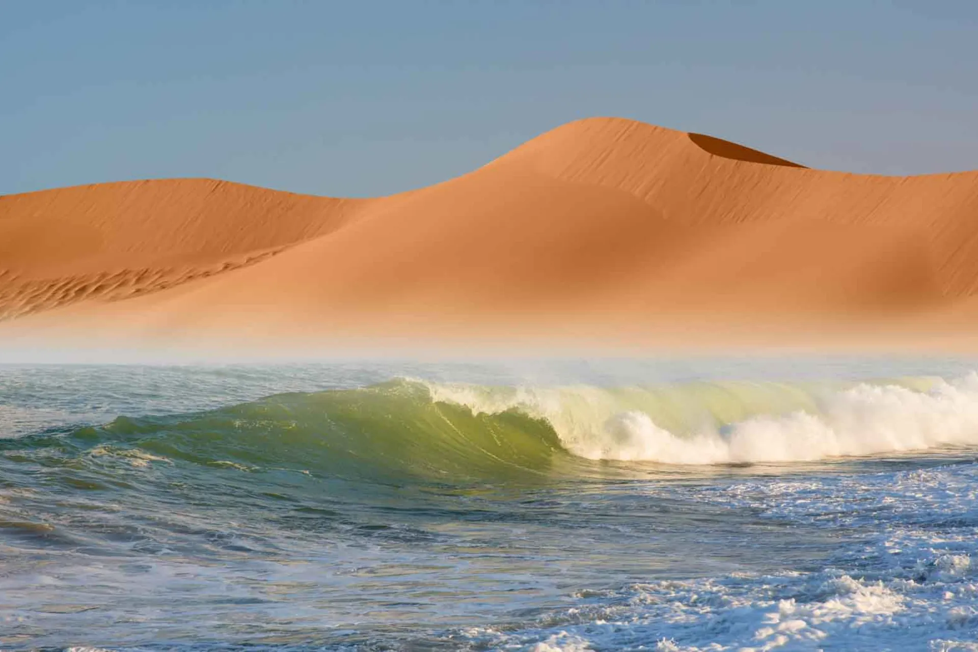 Skeleton Coast/Pustynia Namib to jedno z niewielu miejsc na świecie, gdzie pustynia styka się bezpośrednio z oceanem