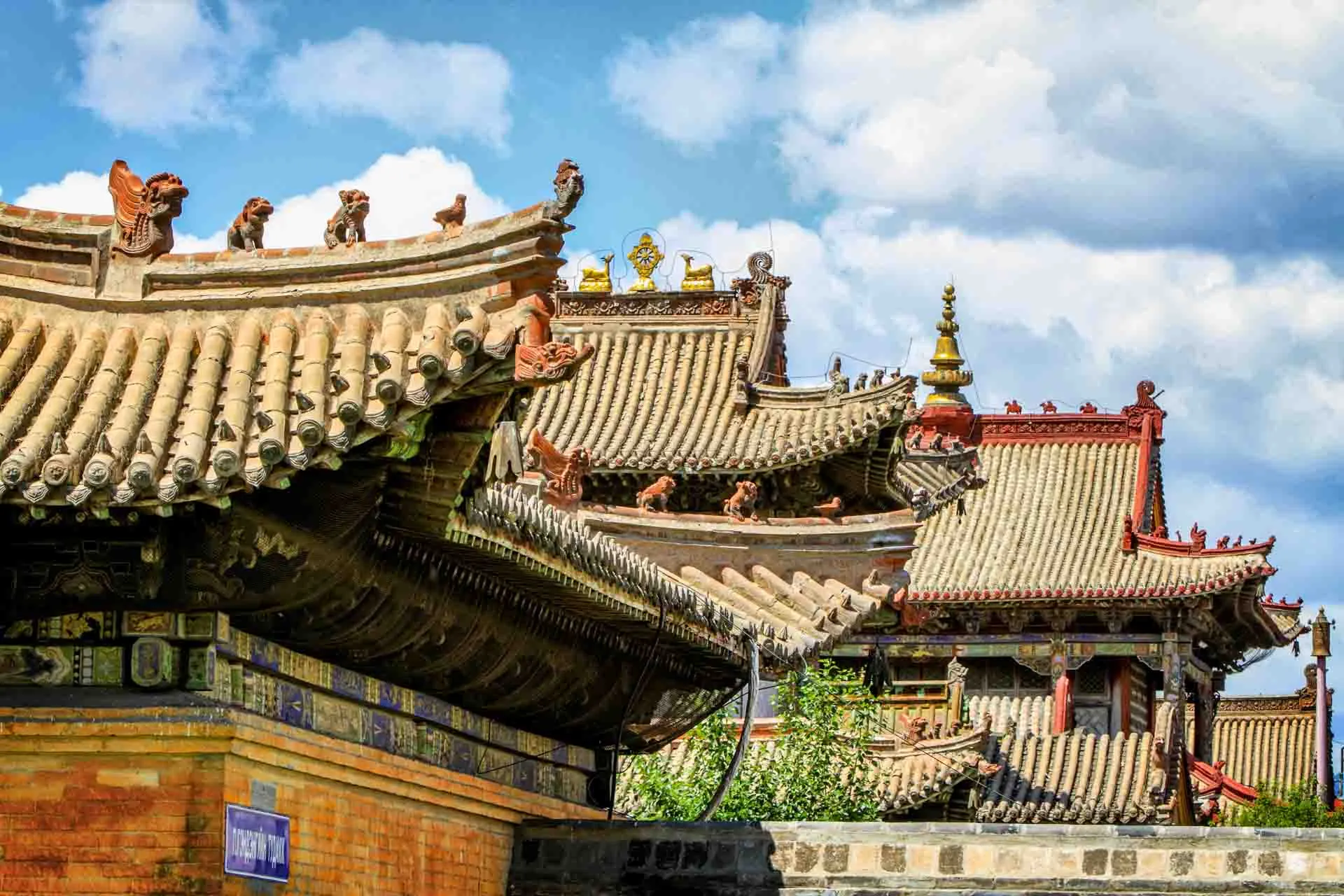 Konstrukcje dachowe ze świątyni Czyngis-chana w Ułan Bator