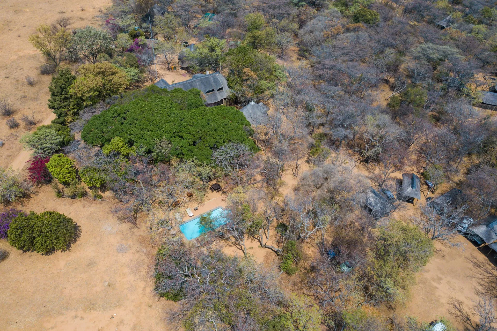 Zdjęcie lotnicze obozu