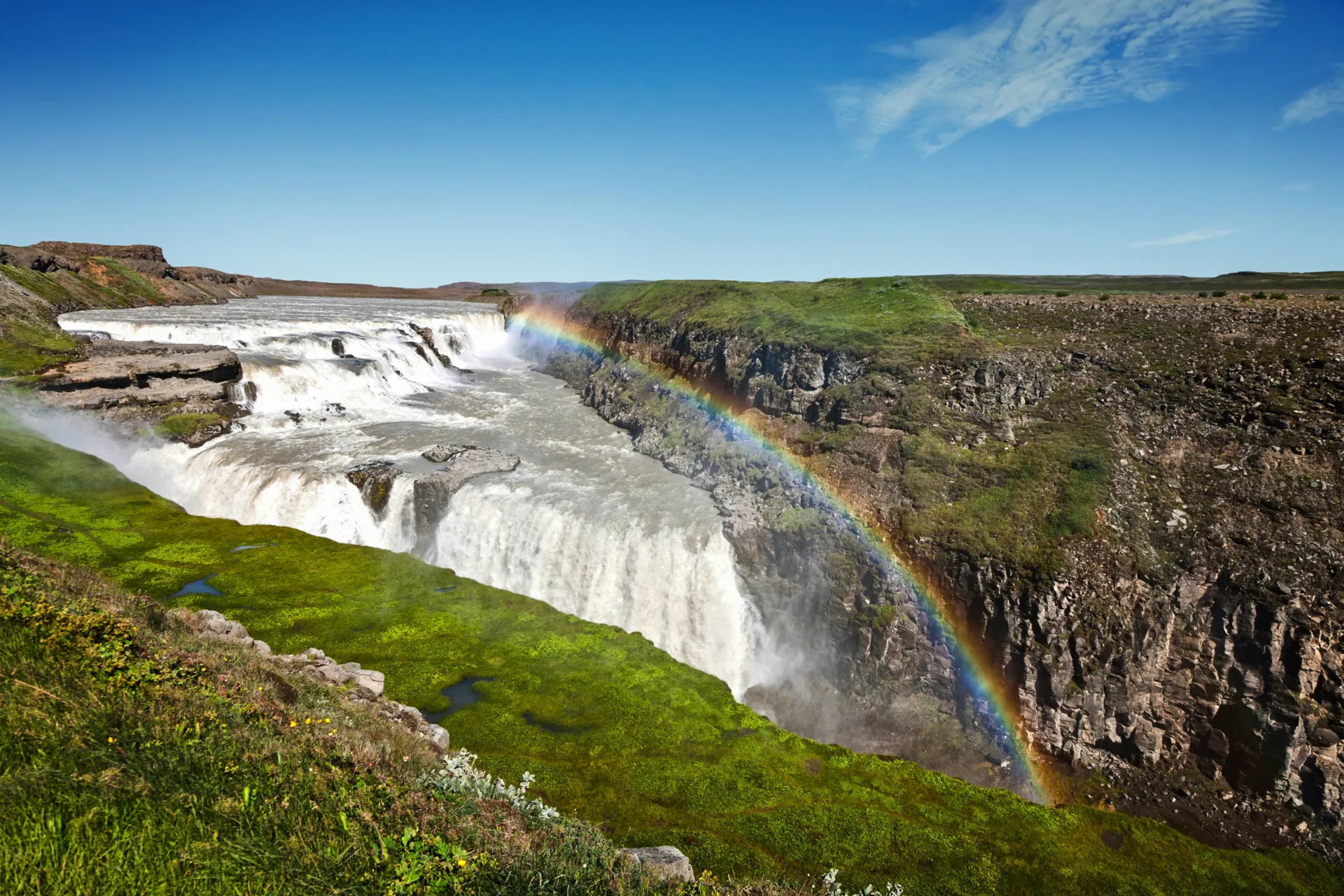 Złoty wodospad Gullfoss Złoty wodospad Gullfoss