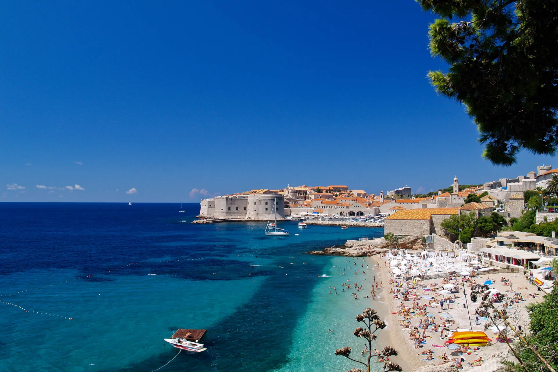 Plaża w Dubrowniku Plaża w Dubrowniku