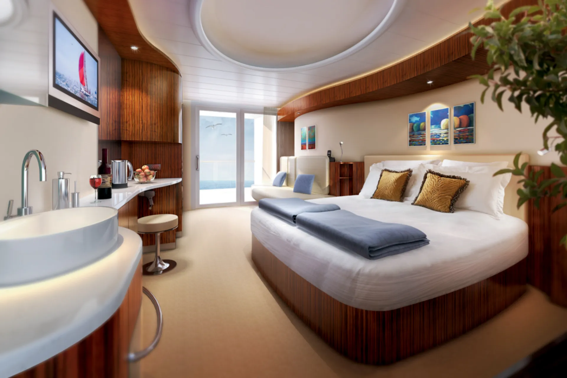 Kabina z balkonem na Norwegian Epic Kabina z balkonem na Norwegian Epic