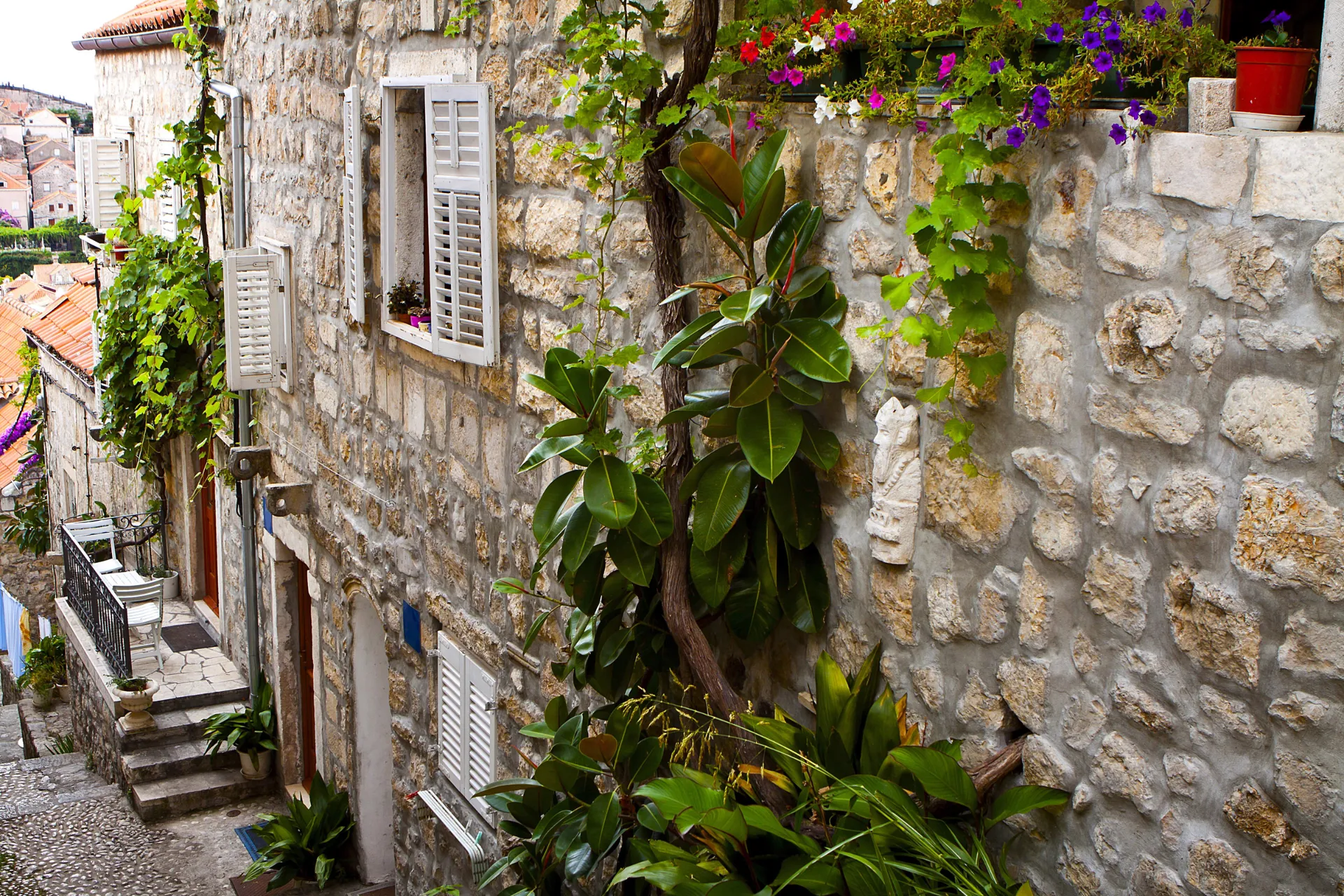 W dubrownickiej starej części miasta W dubrownickiej starej części miasta