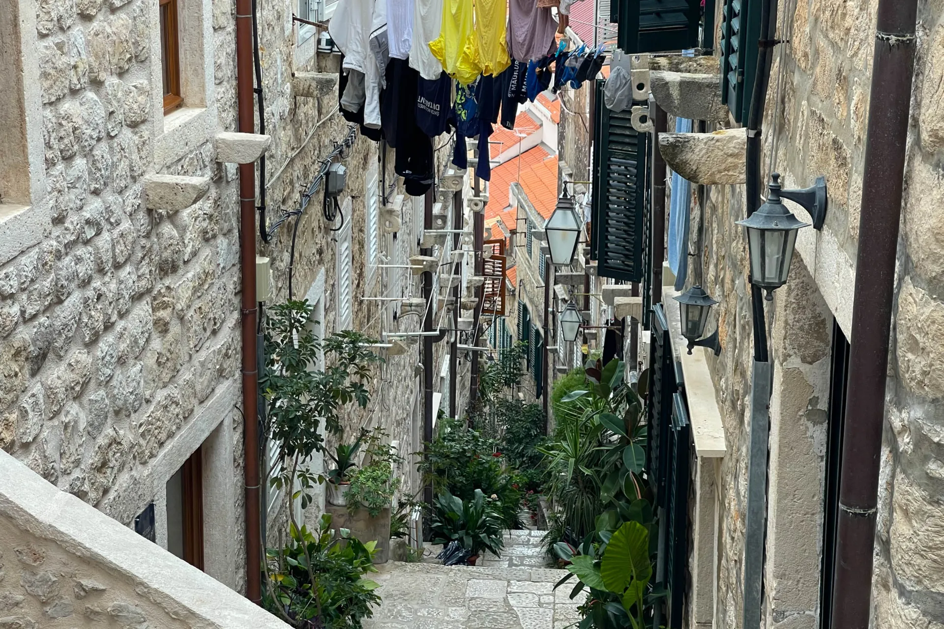 Strome schody w Dubrowniku Strome schody w Dubrowniku