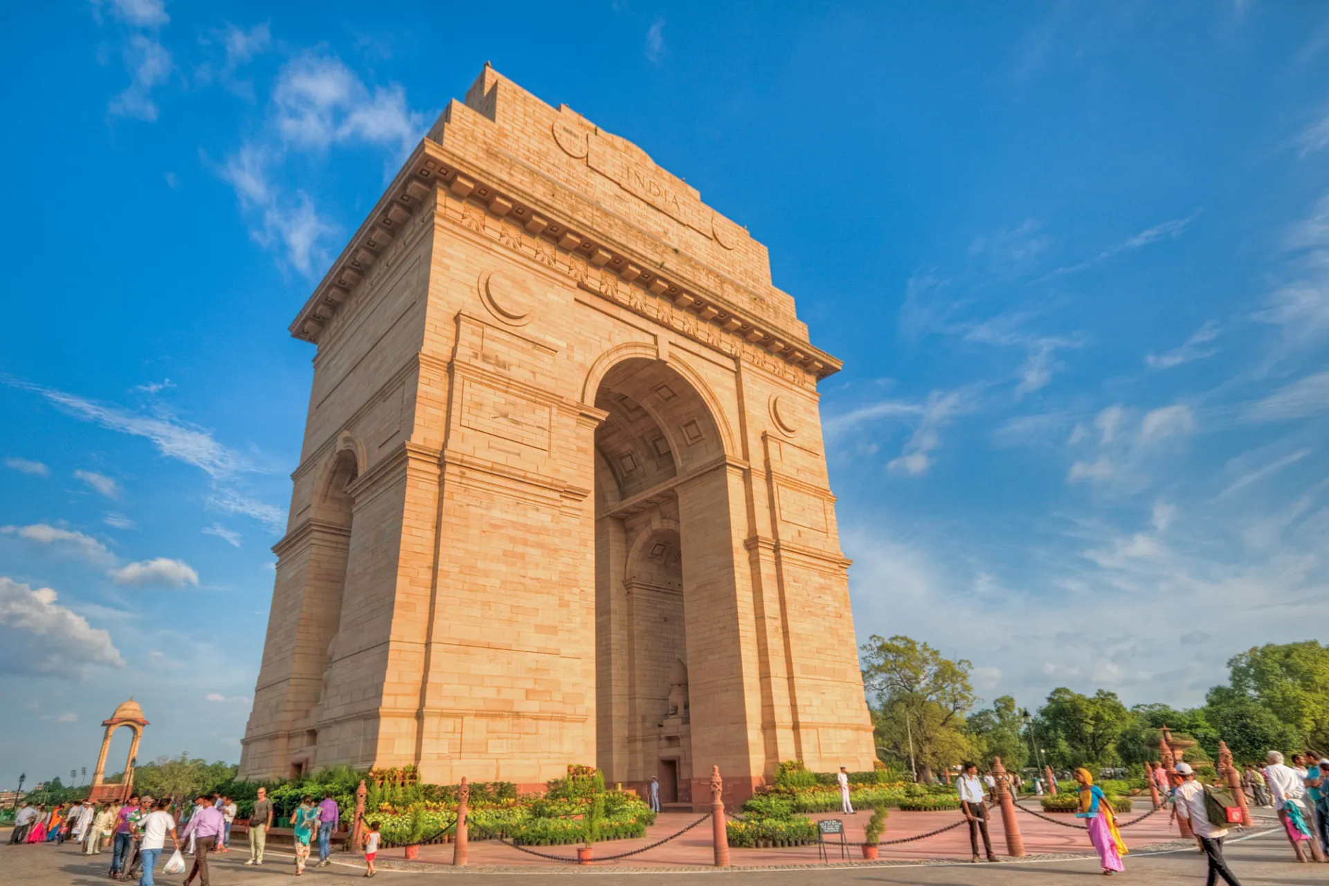 India Gate w Nowym Delhi jest pomnikiem poległych w I wojnie światowej