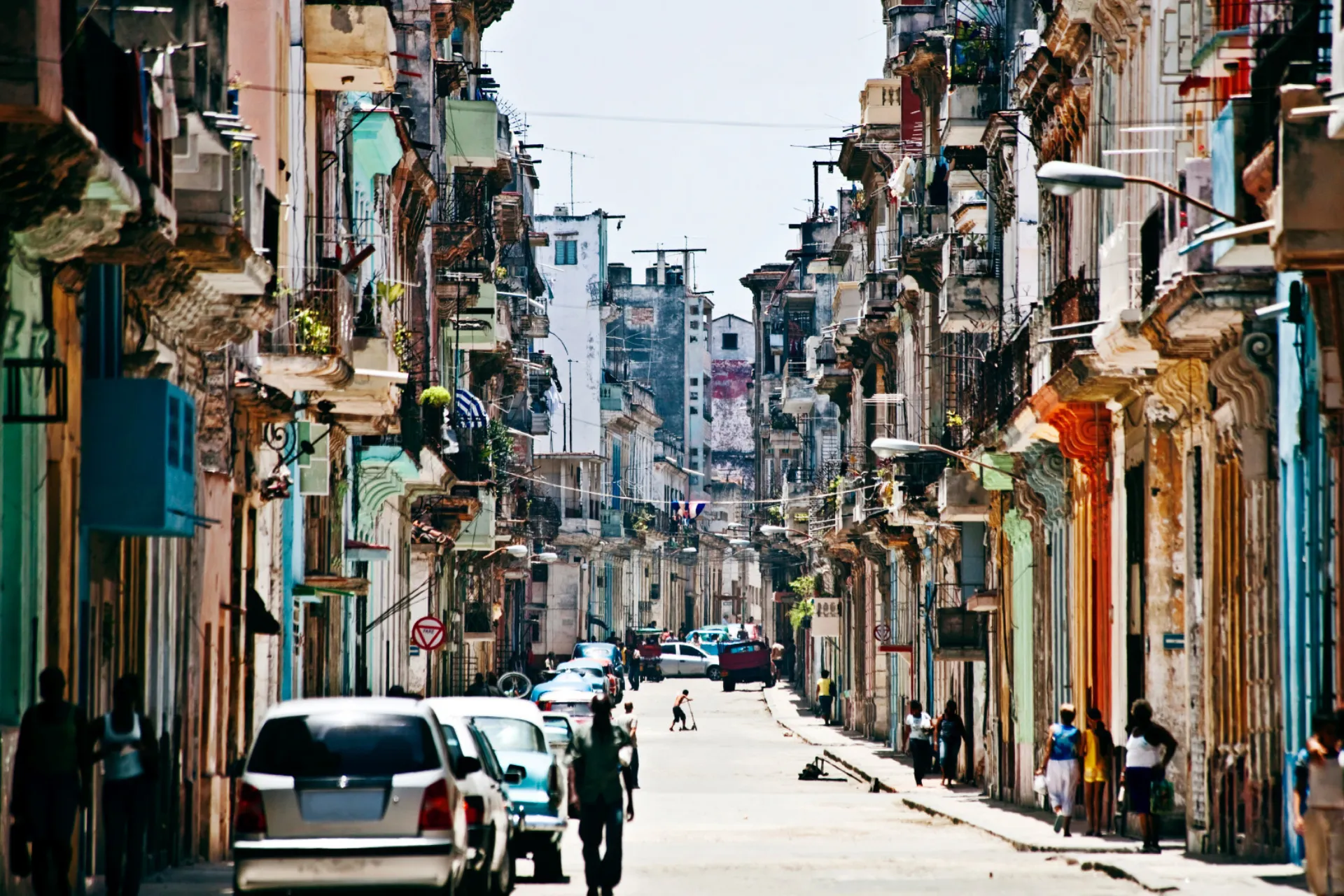 Typowy widok uliczny z Hawany Typowy widok uliczny z Hawany