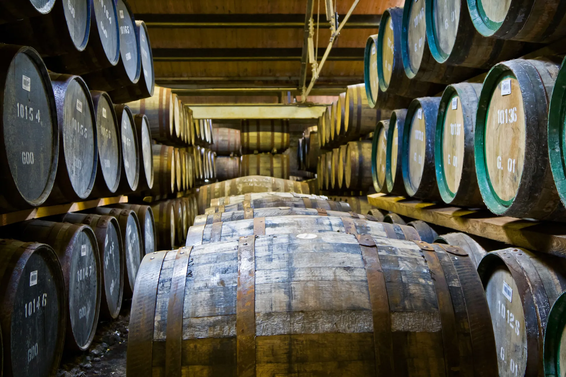 Beczki whisky do leżakowania