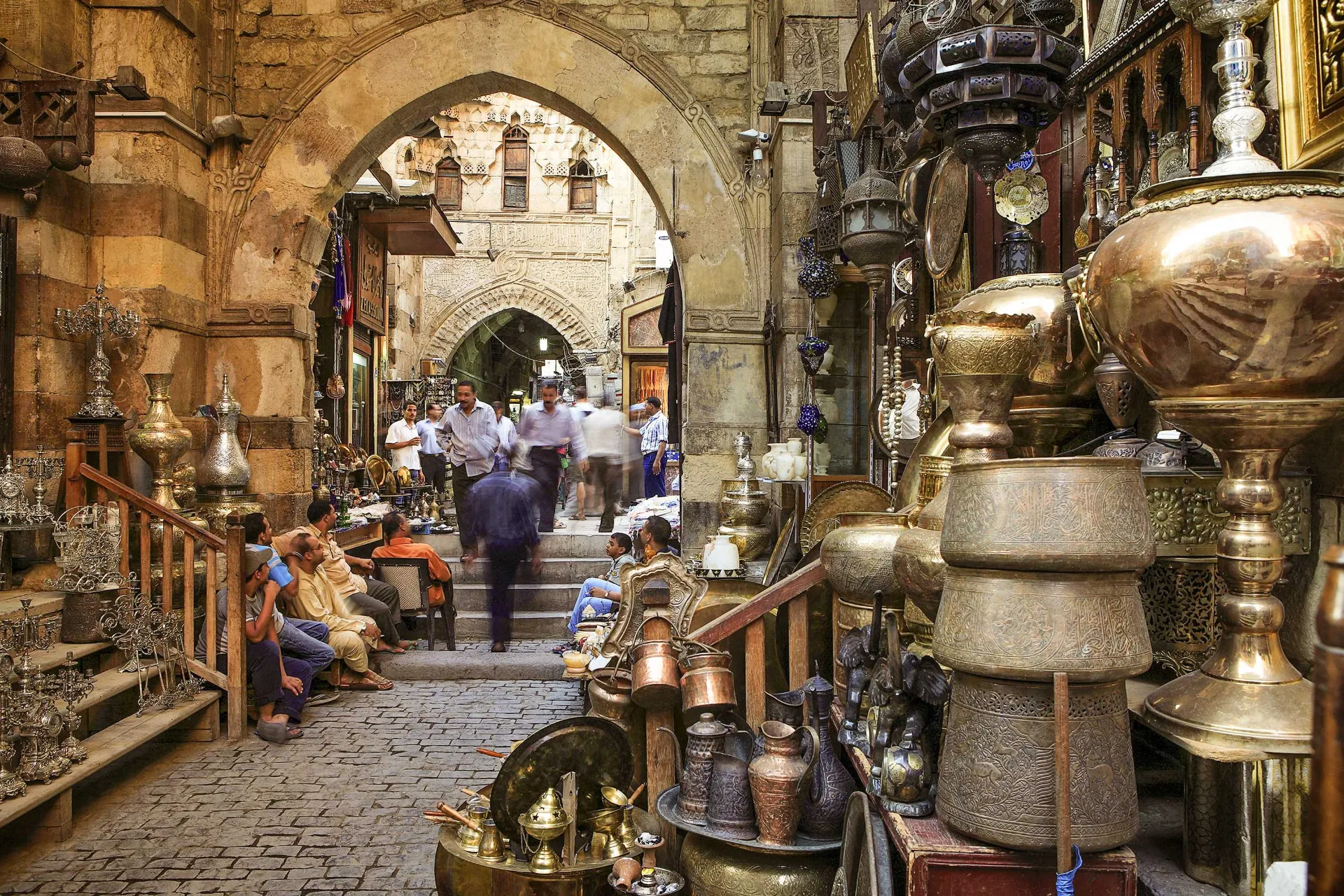 Bazar Khan el-Khalili w Kairze Bazar Khan el-Khalili w Kairze