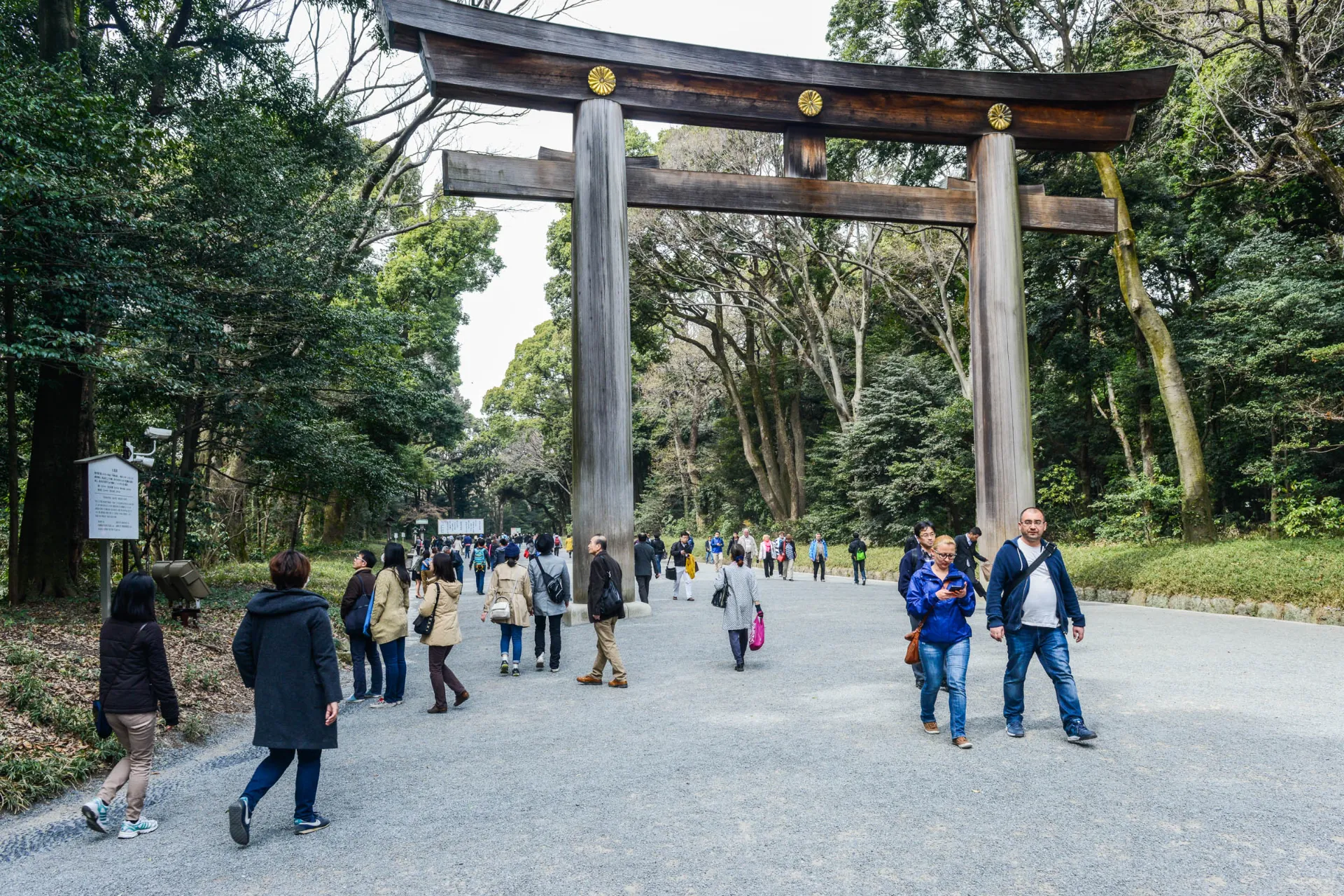 Wejście do świątyni shintoistycznej Meiji Jingu Wejście do świątyni shintoistycznej Meiji Jingu