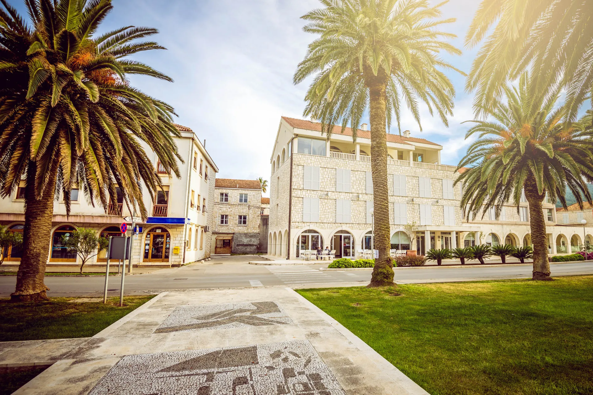 Rynek w historycznym mieście Korčula Rynek w historycznym mieście Korčula