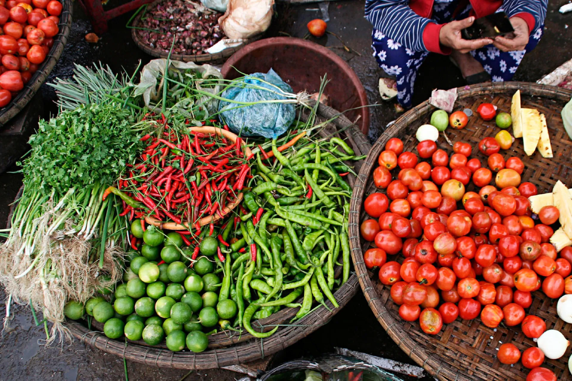 Na targu w Wietnamie