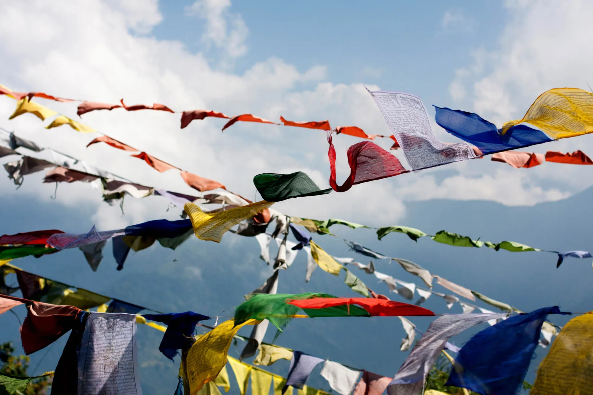 Flagi modlitewne w Sikkimie Flagi modlitewne w Sikkimie