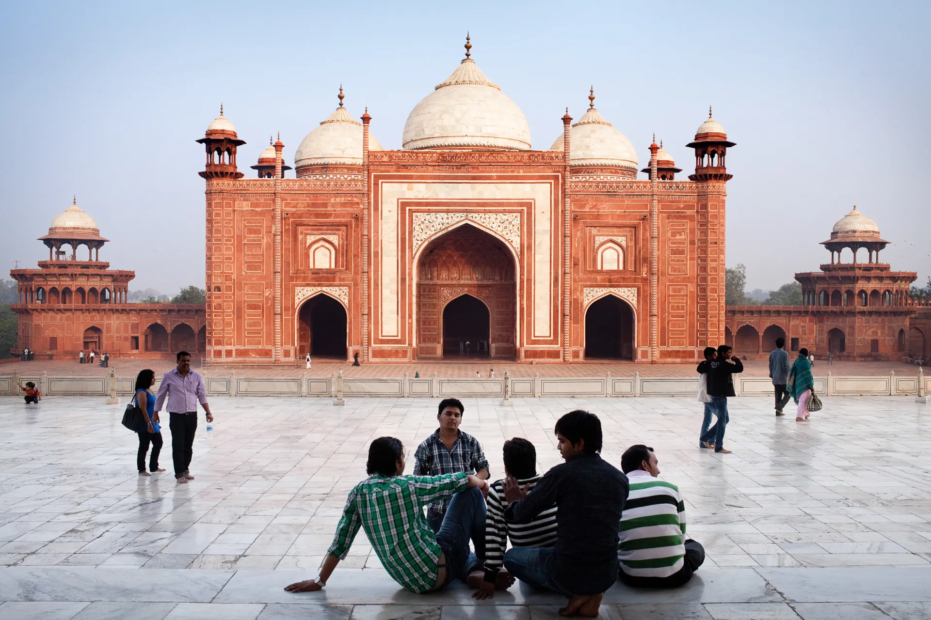 Taj Mahal o zachodzie słońca Taj Mahal o zachodzie słońca