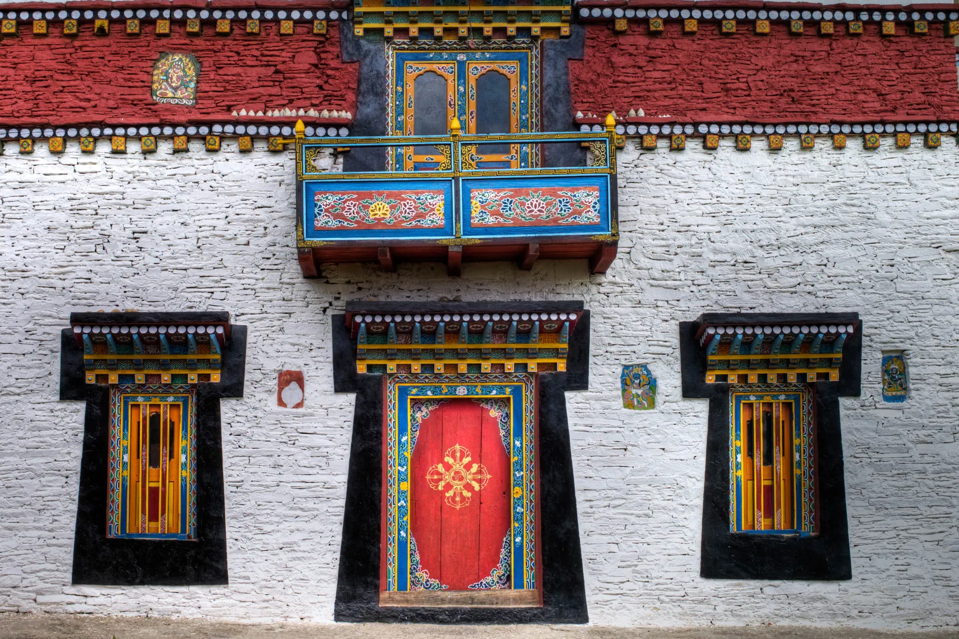 Budynek w stylu tybetańskim w Sikkimie Budynek w stylu tybetańskim w Sikkimie