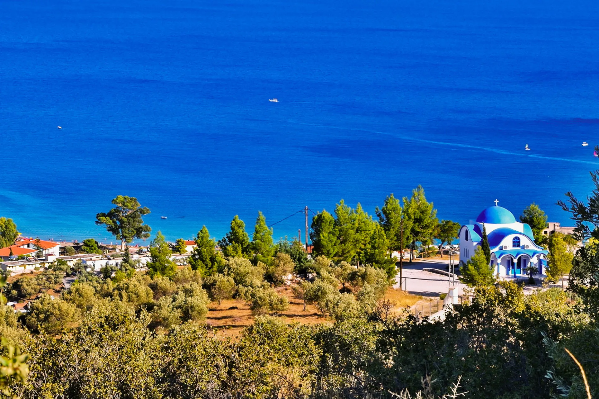 Wielkie błękitne Morze Śródziemne przy Tolo Wielkie błękitne Morze Śródziemne przy Tolo