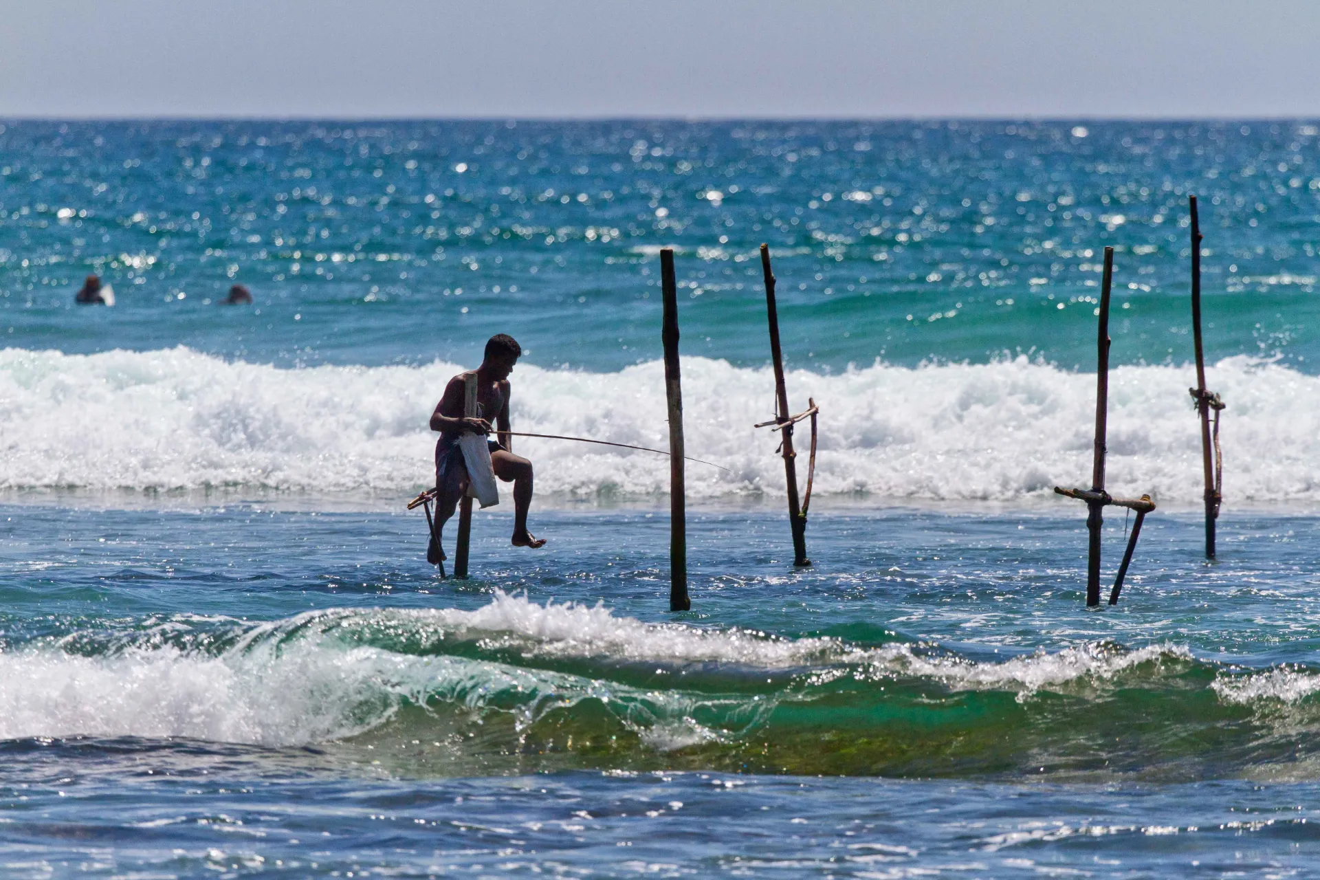 Połów na szczudłach to stara tradycja na Sri Lance
