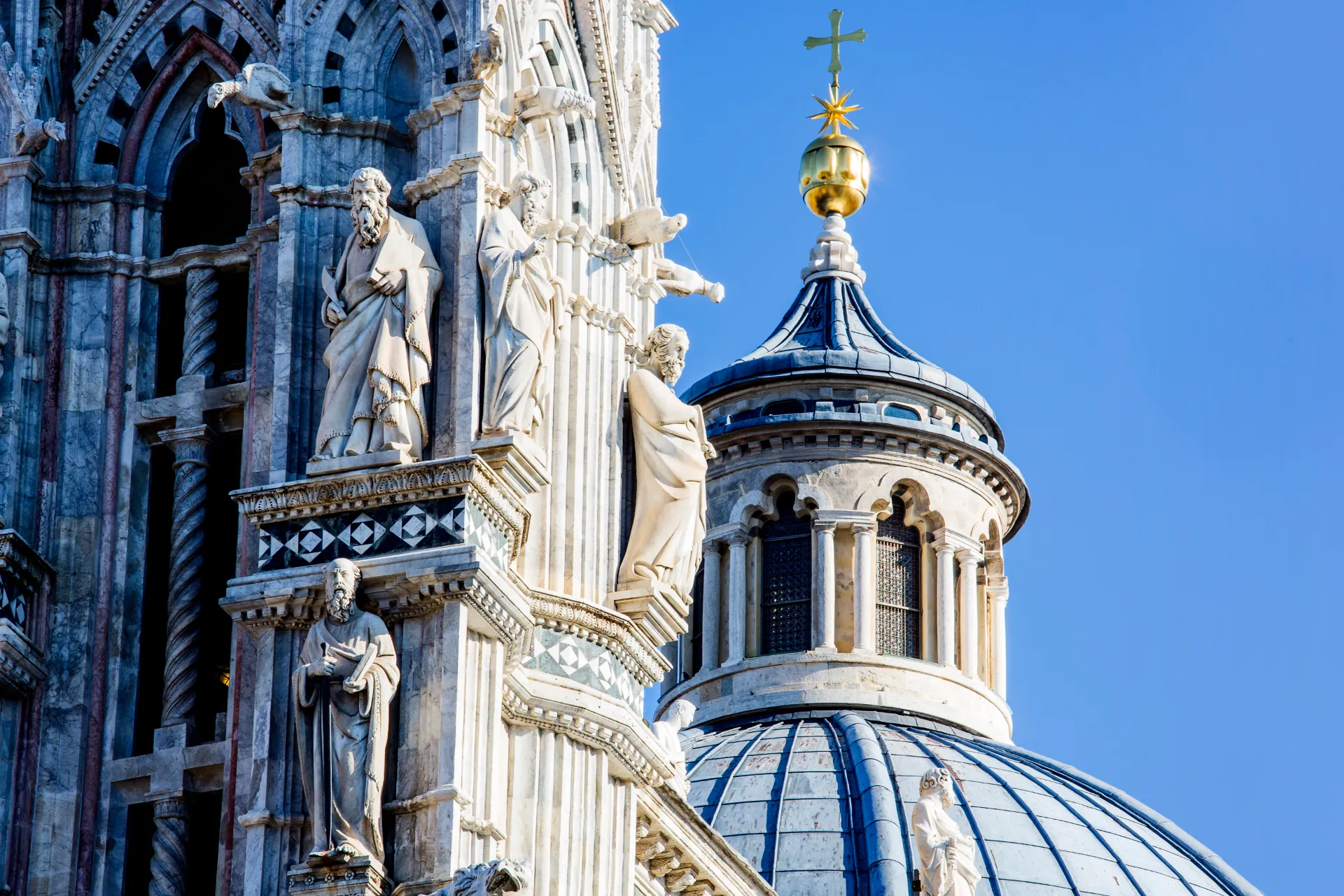 Detal z katedry w Sienie Detal z katedry w Sienie