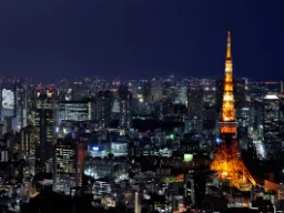 Tokio nocą z Tokyo Tower (333 metry) Tokio nocą z Tokyo Tower (333 metry)