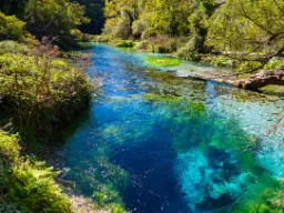 Syri i Kaltër (Błękitne Oko), Albania – malownicze źródło z krystalicznie czystą, turkusową wodą Syri i Kaltër (Błękitne Oko), Albania – malownicze źródło z krystalicznie czystą, turkusową wodą