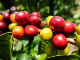 Dojrzewające owoce kawy Dojrzewające owoce kawy