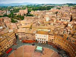 Widok na Sienę i Piazza del Campo Widok na Sienę i Piazza del Campo