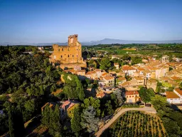 Châteauneuf-du-Pape widziane z powietrza