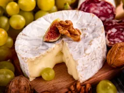 Prawdziwy camembert jest ręcznie robiony z mleka krowiego w Normandii Prawdziwy camembert jest ręcznie robiony z mleka krowiego w Normandii