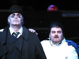 Scena z Mandarynem i Calafem w Turandot Scena z Mandarynem i Calafem w Turandot