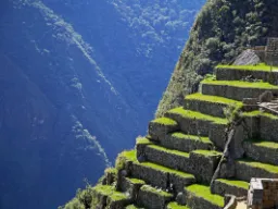 Imponujące tarasy Inków przy Machu Picchu Imponujące tarasy Inków przy Machu Picchu