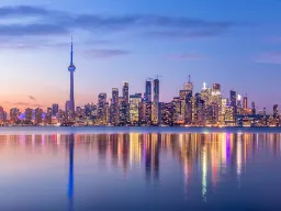 Panorama Toronto o wschodzie słońca Panorama Toronto o wschodzie słońca