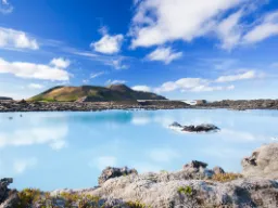 Jarðböðin w Mývatn Nature Baths, „Błękitna Laguna” północnej Islandii Jarðböðin w Mývatn Nature Baths, „Błękitna Laguna” północnej Islandii