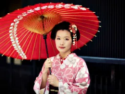 Kobieta w kimonie z pięknie upiętymi włosami Kobieta w kimonie z pięknie upiętymi włosami