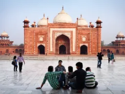 Taj Mahal o zachodzie słońca Taj Mahal o zachodzie słońca