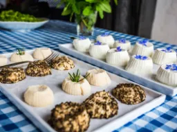 Kolacja wiejska – tradycyjny posiłek z lokalnych produktów – takich jak chleb, ser, oliwki i wino – tu sery Kolacja wiejska – tradycyjny posiłek z lokalnych produktów – takich jak chleb, ser, oliwki i wino – tu sery