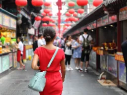 Targ ulicznego jedzenia w Pekinie