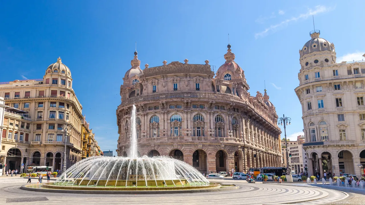 Piazza De Ferrari w Genui