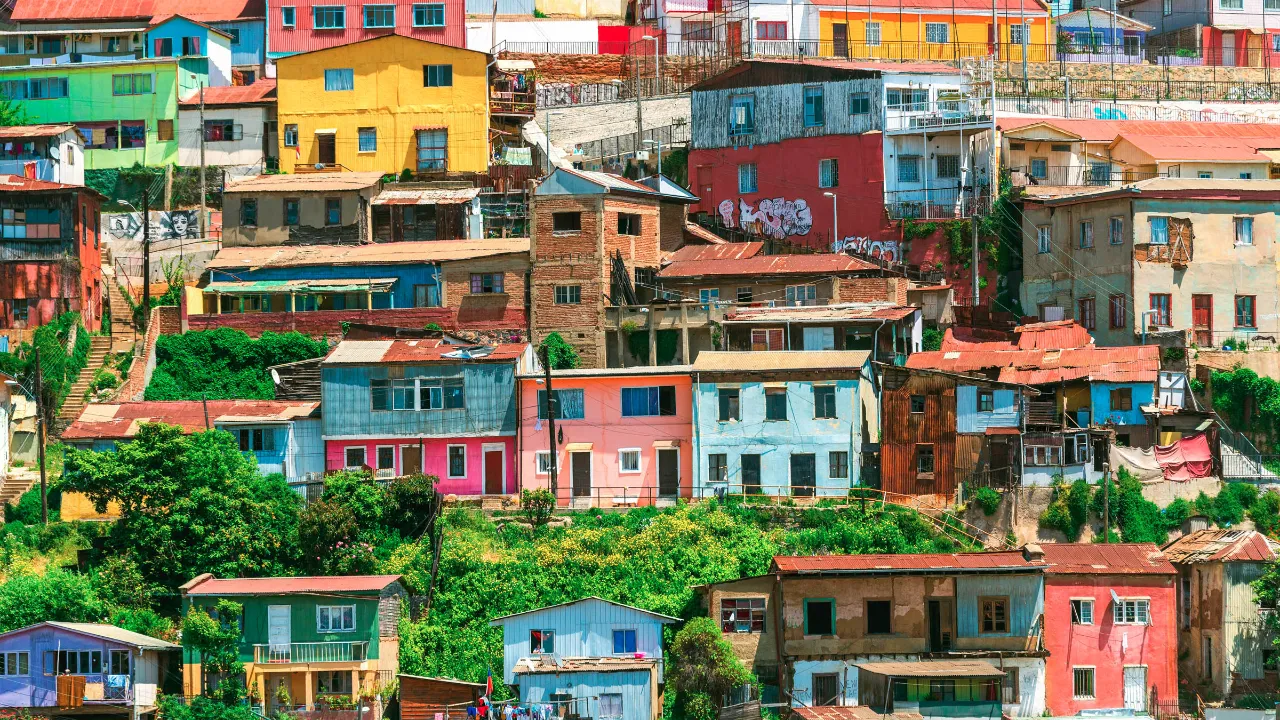 Kolorowe domy w Valparaíso Kolorowe domy w Valparaíso