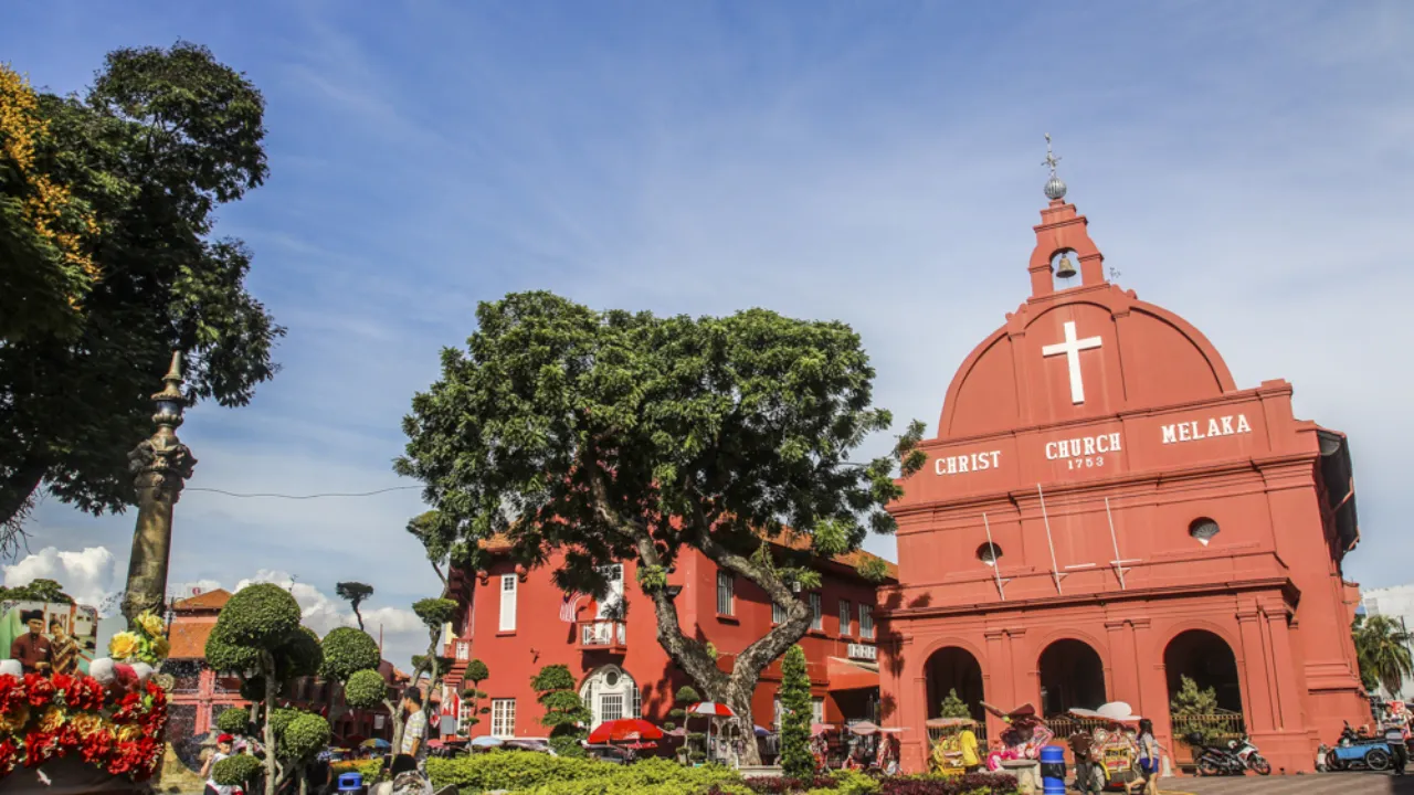 Christ Church w Malacca z charakterystyczną czerwoną fasadą