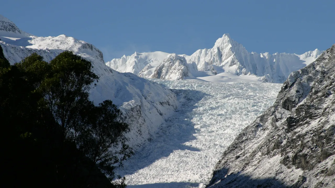 Lodowiec Franz Josef ma około 12 km długości