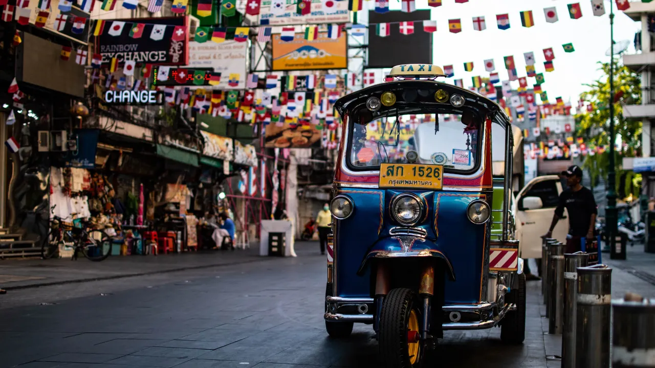 Taksówka Tuk Tuk w Bangkoku