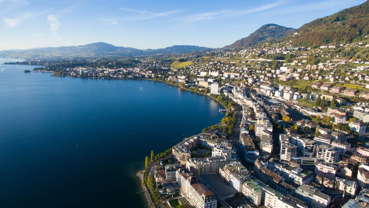 Montreux widziane z lotu ptaka